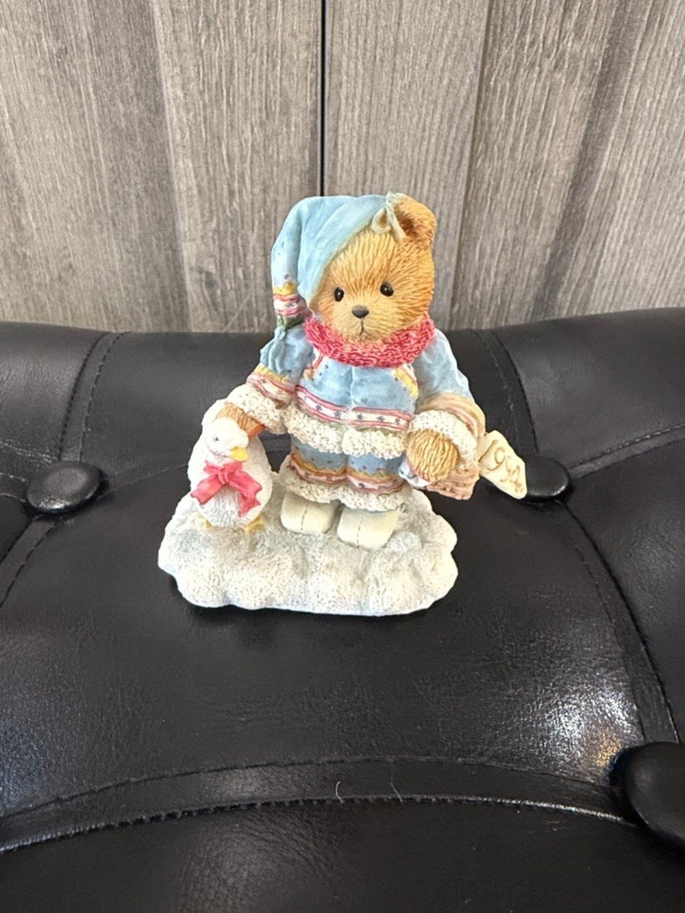 Cherished Teddies Bear Bundled-Up With Warm Wishes Ingrid Collectible Figurine